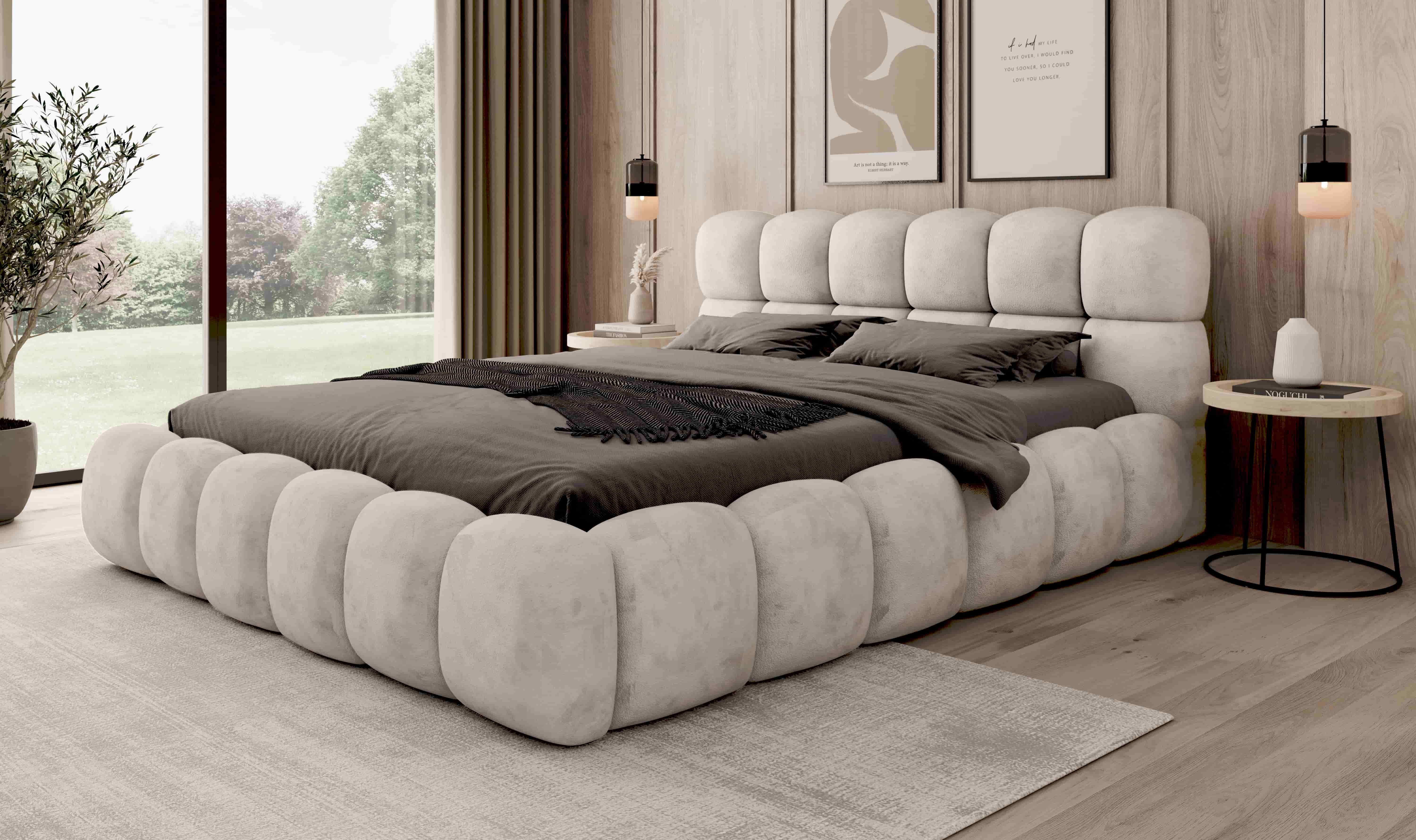 Postel BOSTON 180x200 – elegantní postel s boucle…