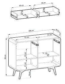 Komoda HELION KSZ108 - Dub Vicenza - Furnipol