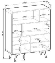 Regál HELION RG108 - Dub Vicenza - Furnipol