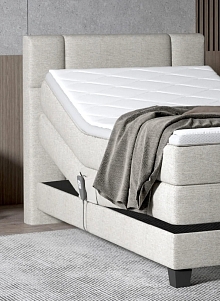 Boxspring postel REY - 90x200 + elektrické polohování. FURNIPOL