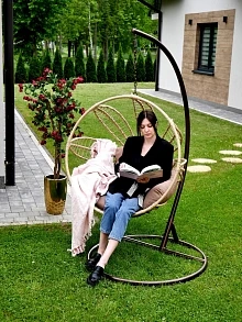 Zahradní závěsné křeslo FAT0091 150kg béžová 8.jpg