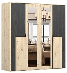 Nábytek do ložnice s postelí Bafra dub artisan černá norská borovice 1.jpg