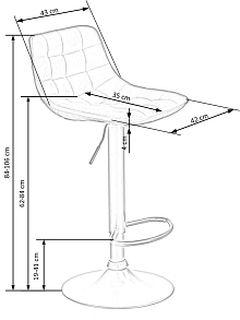Barová židle H95 - Žlutá