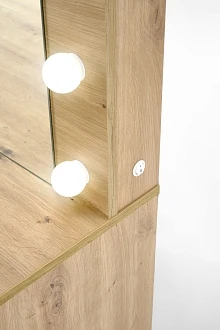 Toaletní stolek se zrcadlem Hollywood XL Dub artisan 