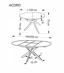 Rozkládací jídelní stůl ACORD