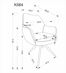 Židle K564 - Šedá