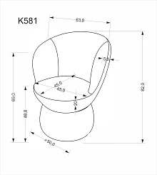 Otočná jídelní židle K581 - Furnipol.cz