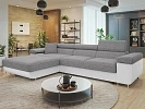Rohová sedací souprava TOREZIO MINI s rozkladem na spaní a úložným prostorem - Soft 017 + Lux 05