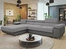 Rohová sedací souprava TOREZIO MINI s rozkladem na spaní a úložným prostorem - Soft 029 + Lux 05