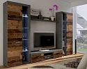 Obývací stěna s vitrínami Rumba XL  - Old wood