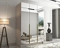  Šatní skříň CALIA III 150 cm - Kašmír / zlatá