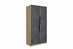 Skříň Asha 100  - Dub artisan / sivá