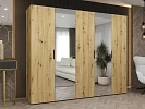 Šatní skříň MALAGA 250 se zrcadlem - Dub artisan