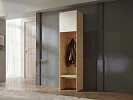 Předsíňová skříň SORENO 58 L-R se sedákem - Dub / Macadamia / Manila 02