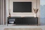 TV stolek Vesper 3D 187 cm  - Černá / černé nohy