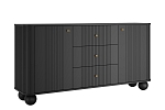 Komoda se zásuvkami Vesper 160 cm - Čierna / zlatá