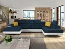 Sedací souprava do U COTERE BIS s rozkladem na spaní a úložným prostorem - Soft 017 / Uttario Velvet 2967 / Uttario Velvet 2959