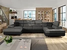 Sedací souprava do U COTERE BIS s rozkladem na spaní a úložným prostorem - Soft 011 / Lux 06 / Soft 011