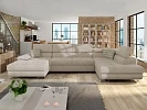 Sedací souprava do U COTERE BIS s rozkladem na spaní a úložným prostorem - Uttario Velvet 2979 / Uttario Velvet 2979 / Senegal 825