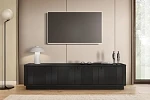 Černá TV skříňka Vesper 4D 187 cm s soklem  - Černá
