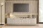 Černá TV skříňka Vesper 4D 187 cm s soklem  - Kašmír / černá