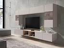 Obývací stěna CALABRINI XXIV s LED osvětlením - Dub artisan / Kašmír