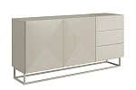 Moderní komoda Asha 167 cm dvoudveřová se zásuvkami  - Kašmí / kašmírový rám