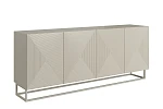 Komoda ASHA 200 cm čtyřdveřová  - Kašmí / kašmírový rám