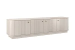 Černá TV skříňka Vesper 4D 187 cm s soklem  - Kašmír / zlatá