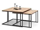 Set konferenčních stolků Dark S + Dark XL - Dub