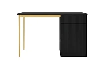 Černý matný psací stůl Nicole 120 cm - furnipol
