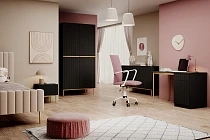 Černý matný psací stůl Nicole 120 cm - furnipol