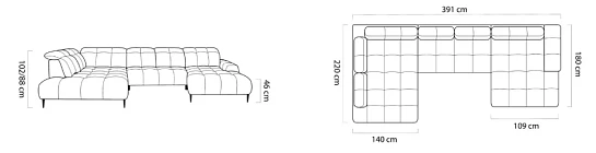 Rohová sedací souprava GIOVANNI XL. FURNIPOL