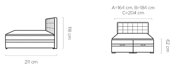 Boxspring postel SEMENO - 160x200. FURNIPOL