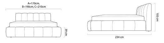 Postel LUNDA - 160x200. FURNIPOL