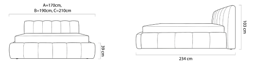 Postel LUNDA - 180x200. FURNIPOL