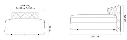 Boxspring postel TREZZO - 180x200. FURNIPOL