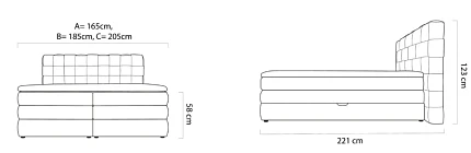 Boxspring postel GUSTO - 160x200. FURNIPOL