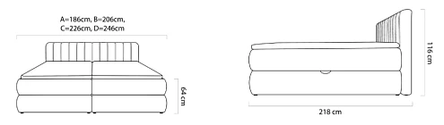 Boxspring postel MASSIMO - 200x200. FURNIPOL