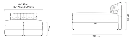 Boxspring postel VERONA - 180x200. FURNIPOL