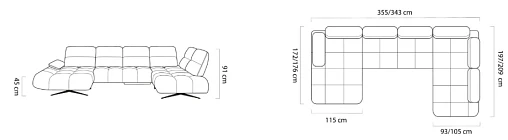 Rohová sedací souprava FALCAO XL. FURNIPOL