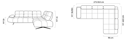 Rohová sedací souprava PRADO L. FURNIPOL