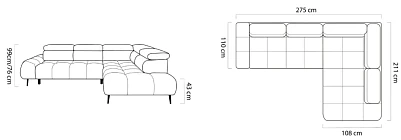 Rohová sedací souprava SANTO L. FURNIPOL