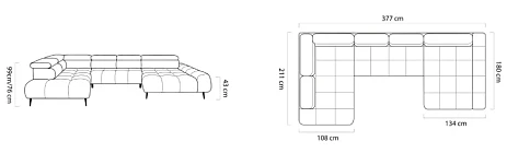 Rohová sedací souprava SANTO XL. FURNIPOL