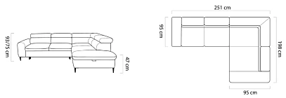 Rohová sedací souprava RAYO L. FURNIPOL