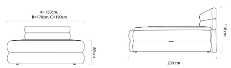 Boxspring postel NOLIO - 180x200. FURNIPOL