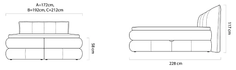 Boxspring postel ALBERTO - 160x200. FURNIPOL