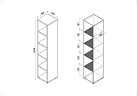 Regál knihovna LIMA SL-1 bílá.png