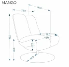 Otočné křeslo MANGO - Furnipol.cz