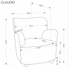 Křeslo CLAUDIO - Furnipol.cz